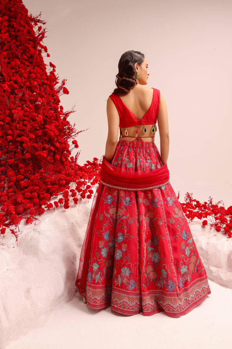 Khwaish fuschia lehenga