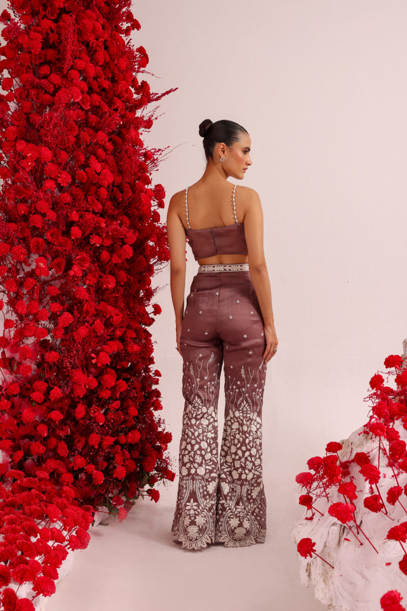 Flora resham pant set