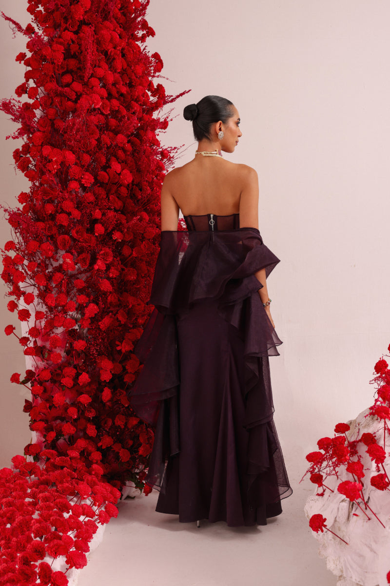Rapunzel wine skirt set