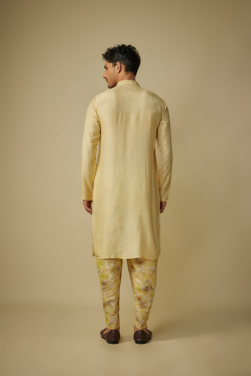 Yellow Kurta With Dhoti