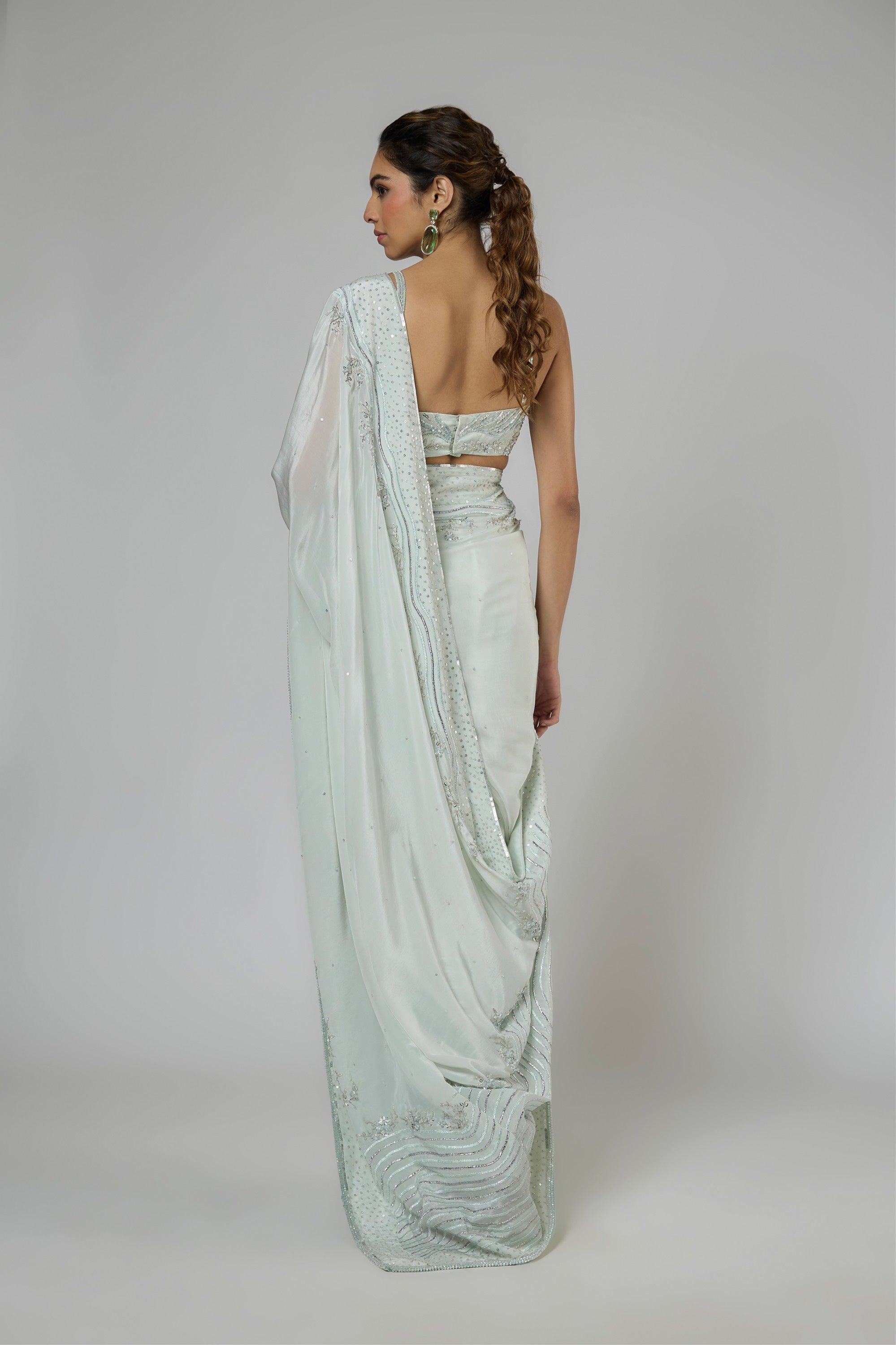 Intricate Embroidered Saree Set