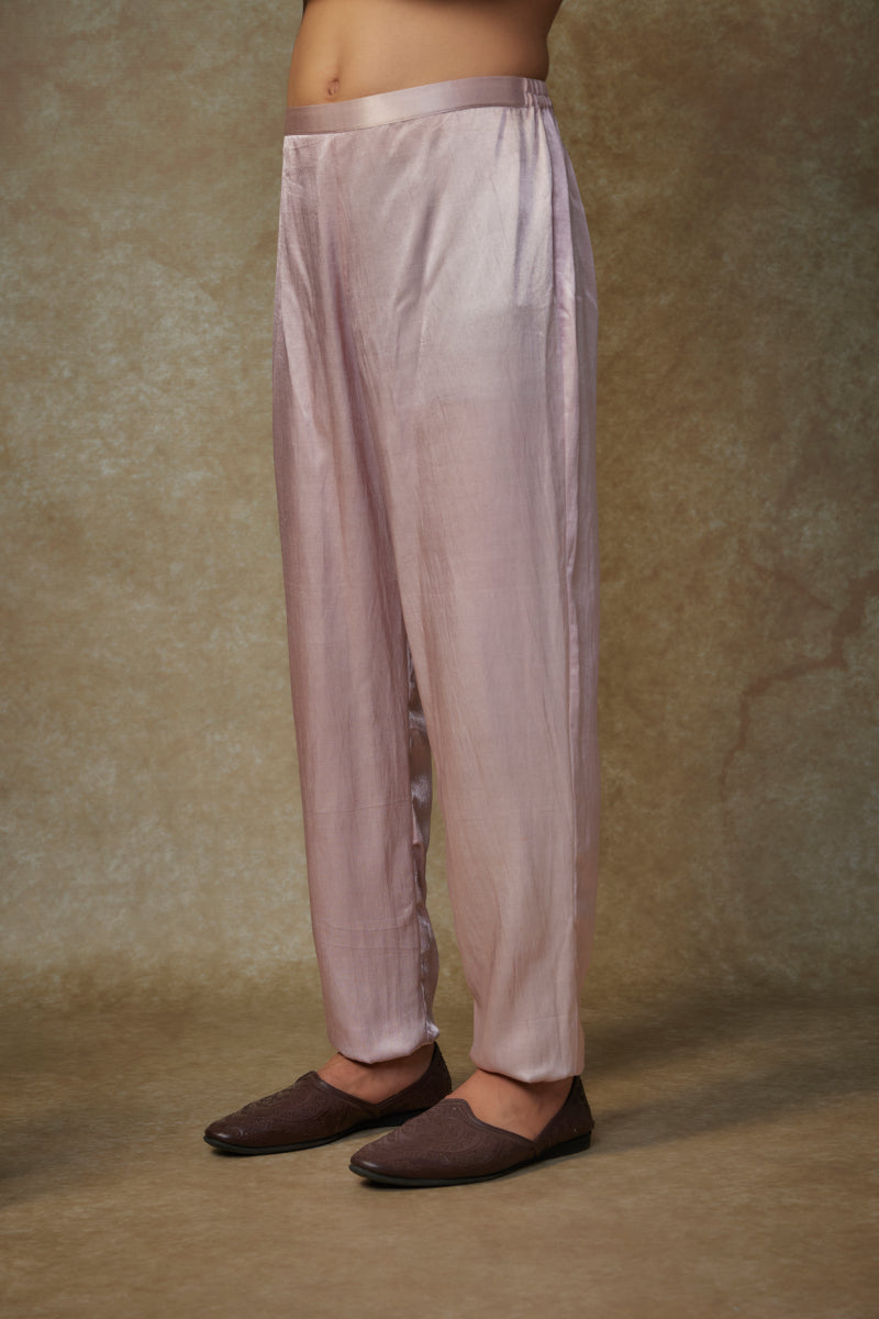Dusty Pink Embroided Sherwani With Pant