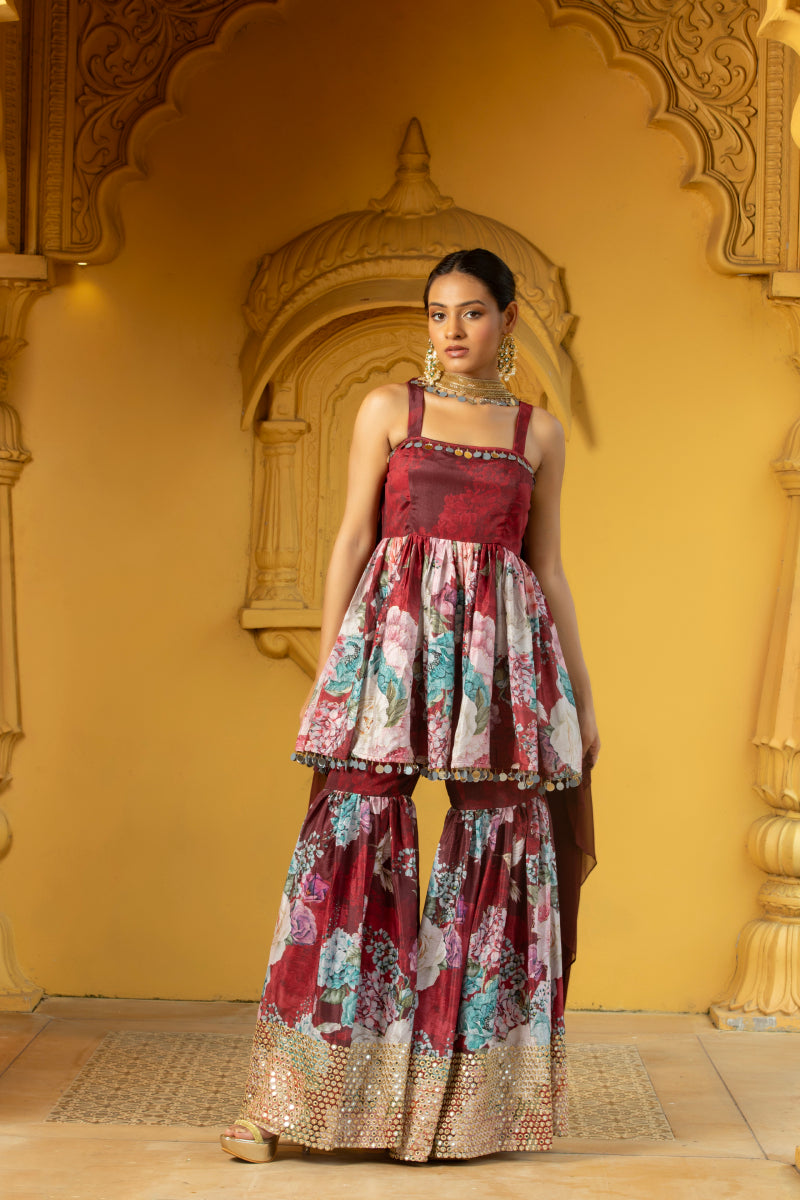 Geeti - Top and Sharara Set