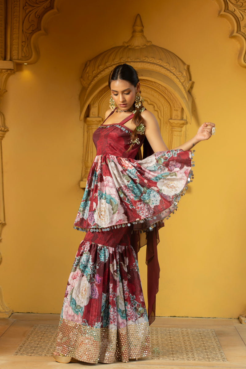 Geeti - Top and Sharara Set