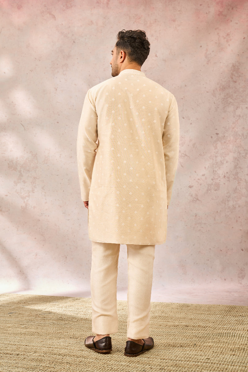 IVORY SPADE BLOSSOM KURTA SET