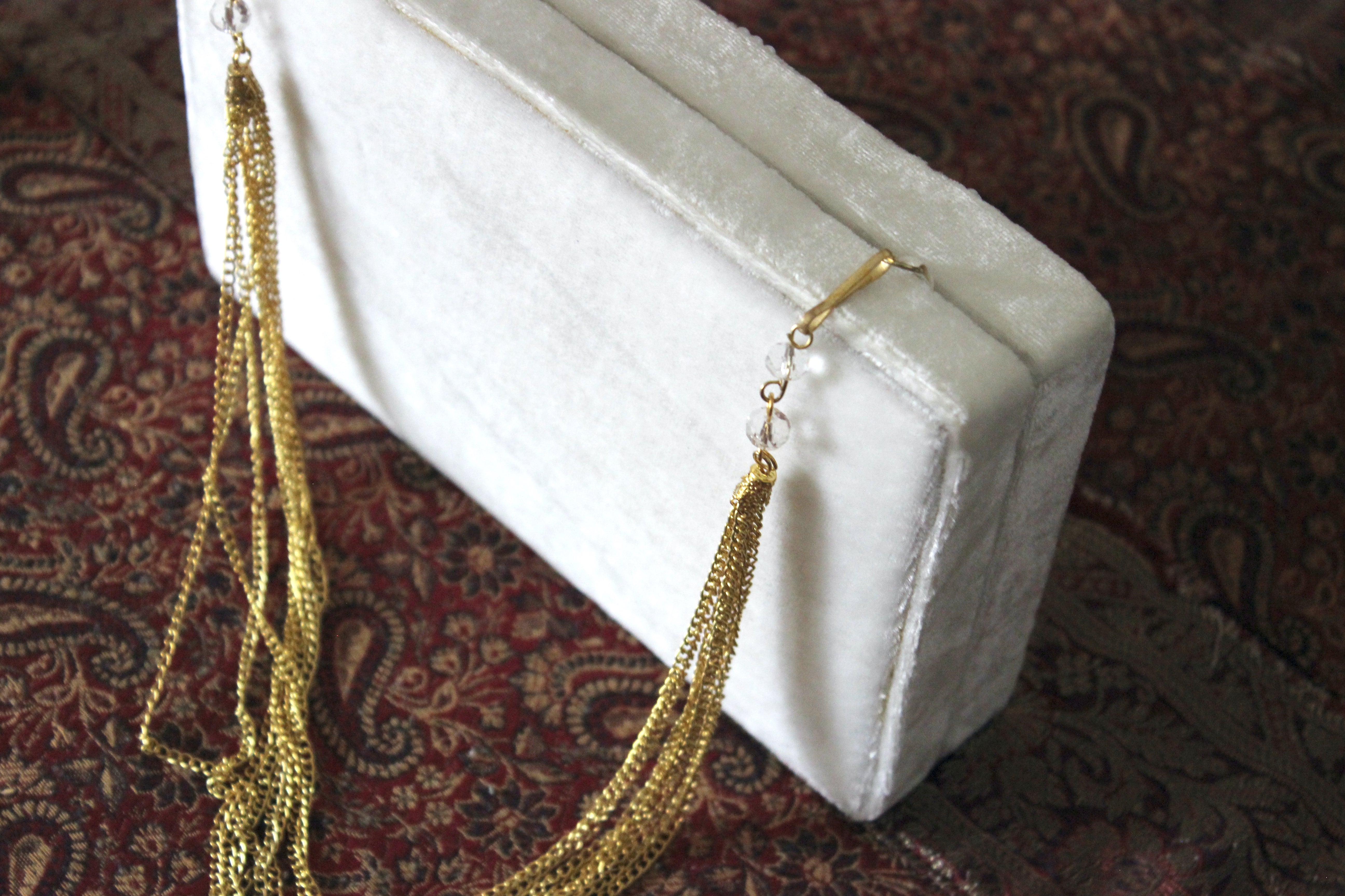 Elixir Floral Velvet Clutch Bag