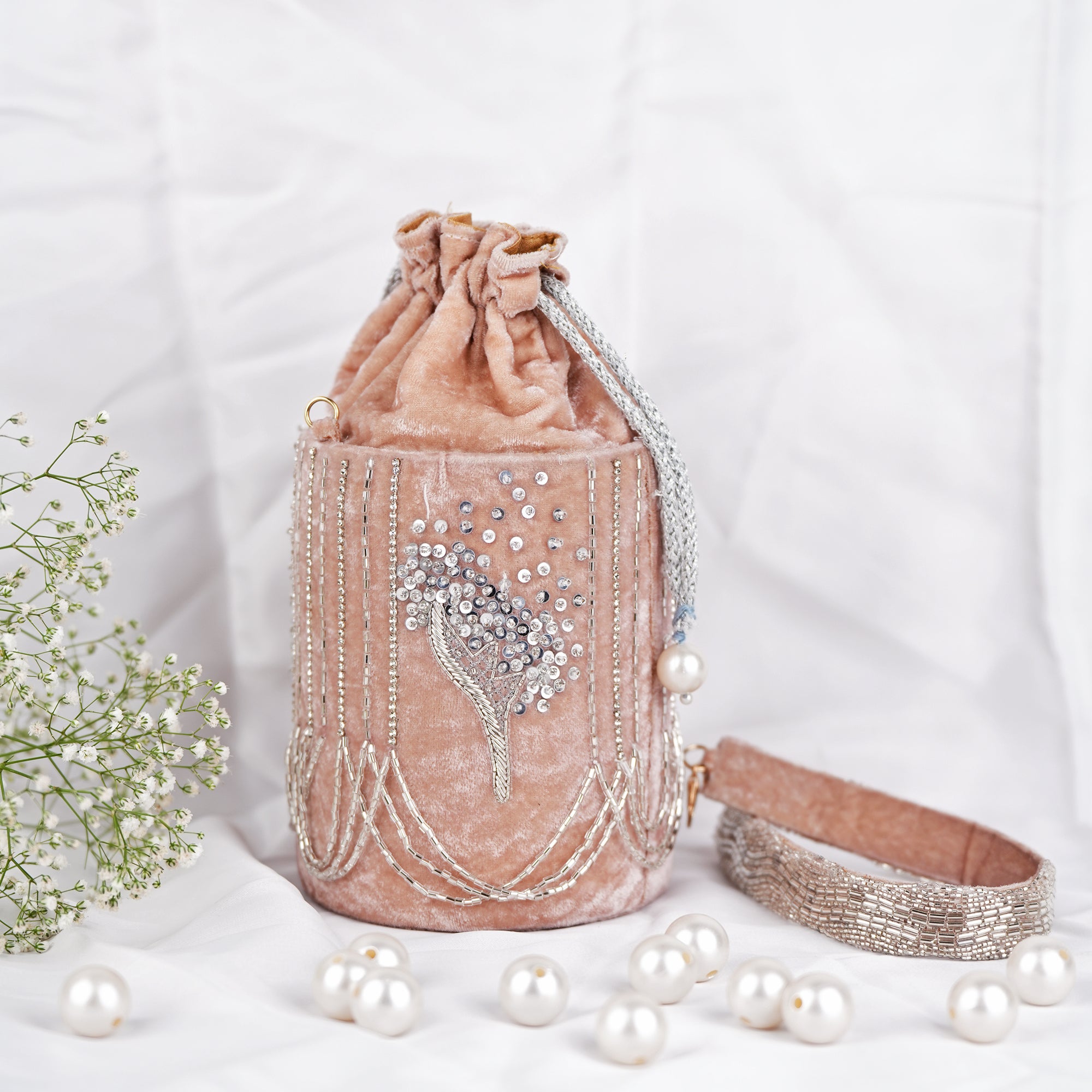Pixie Dust Pink Circular Potli Bag