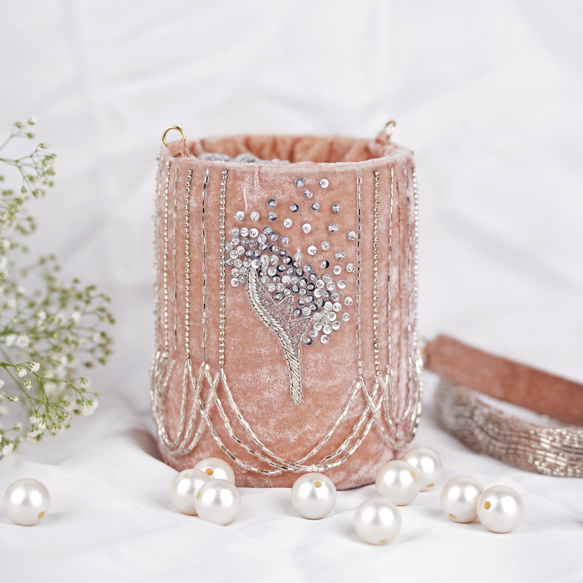 Pixie Dust Pink Circular Potli Bag
