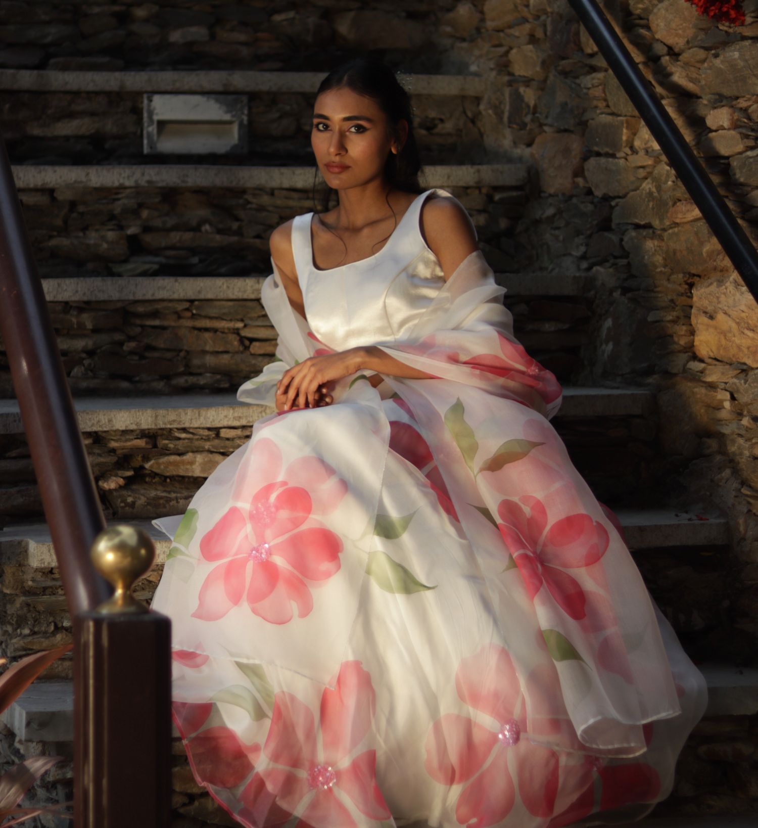 Flora Sequins Lehenga Set In Pink