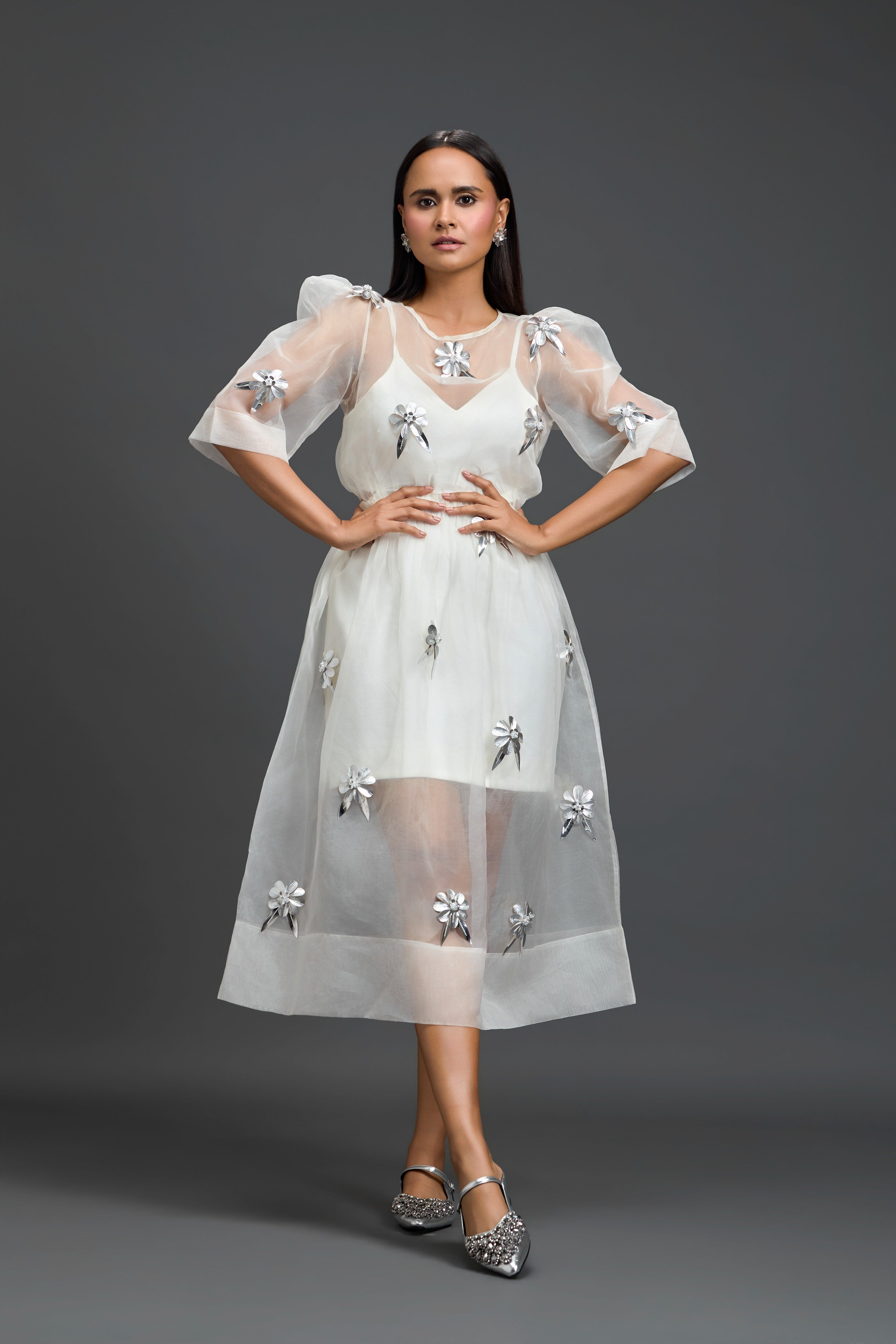 White Layered Dress