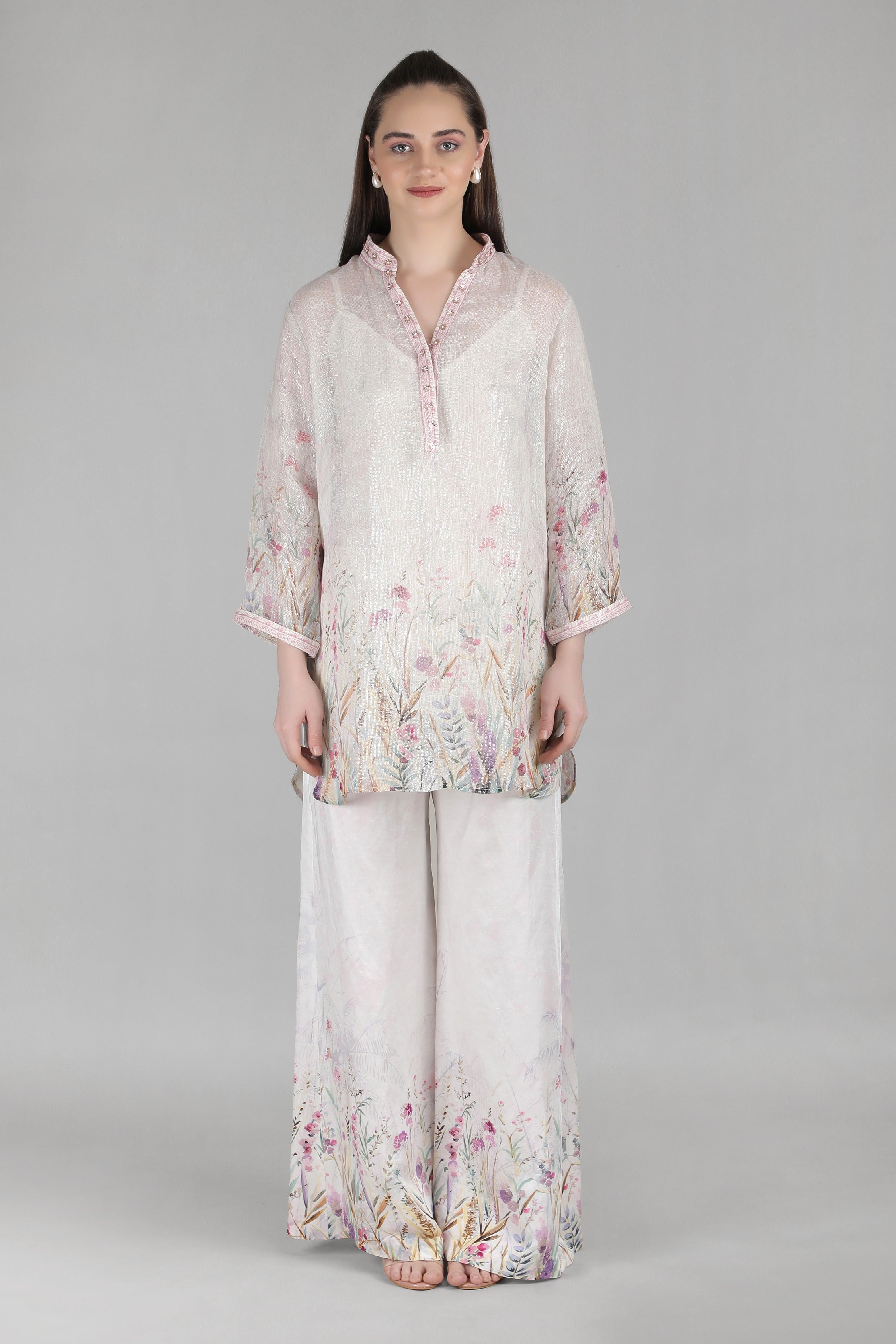Ivory Palm Lurex Co-ord set