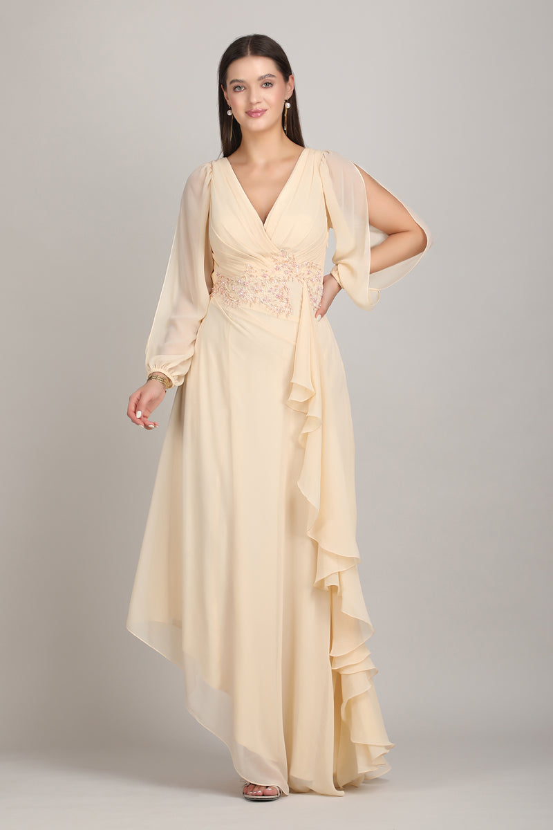 Ivory Cascade Gown
