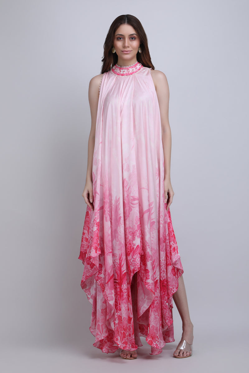 Blush Asymmetric High low Dress