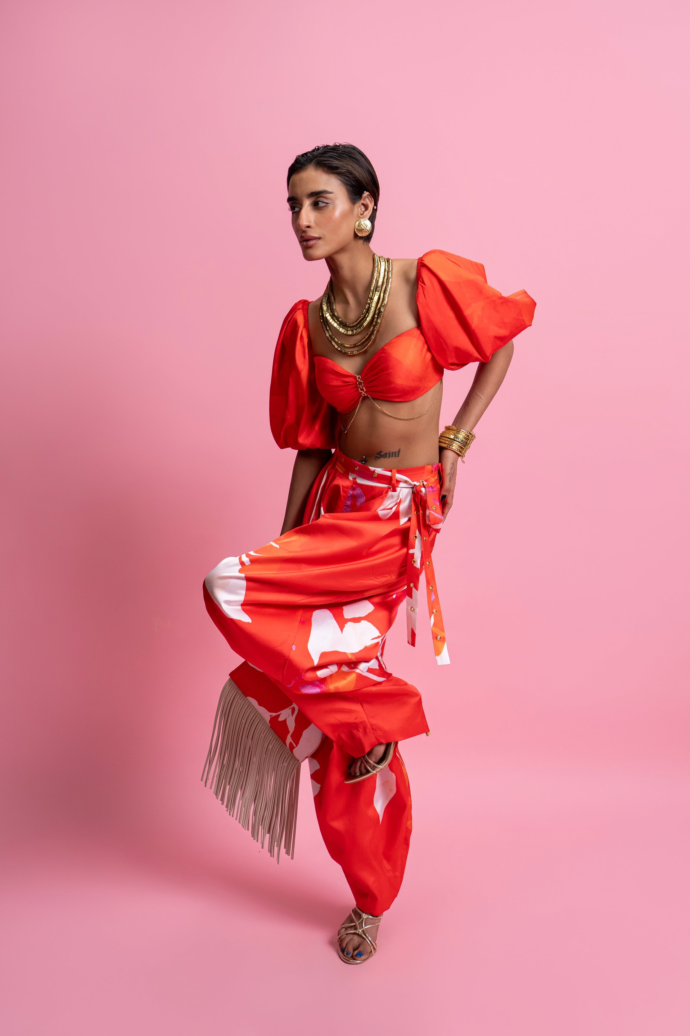 Coral Bloom Structured Co-ord set