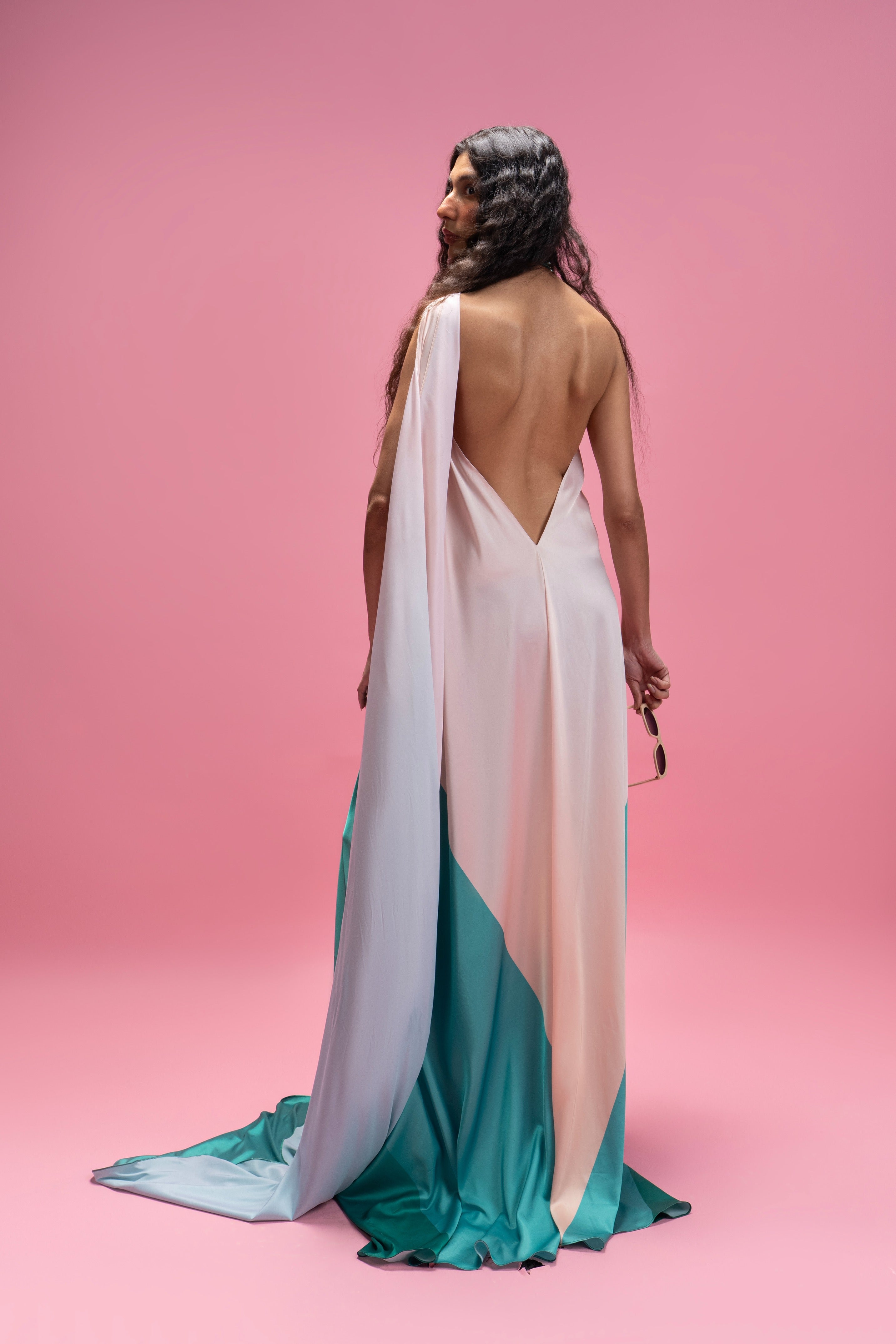 Green Montage Flow Maxi Dress