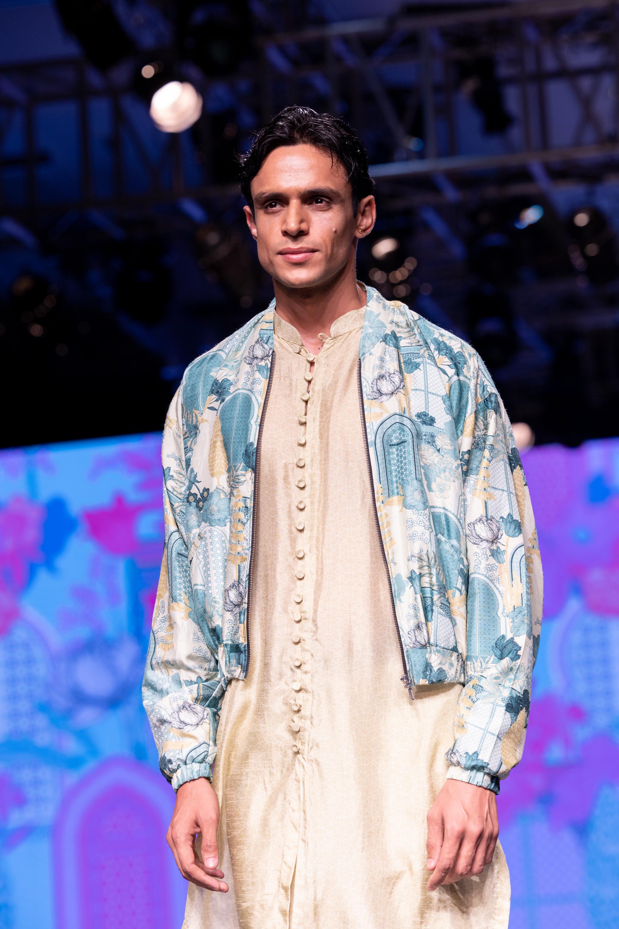 Printed Bomber Kurta Set