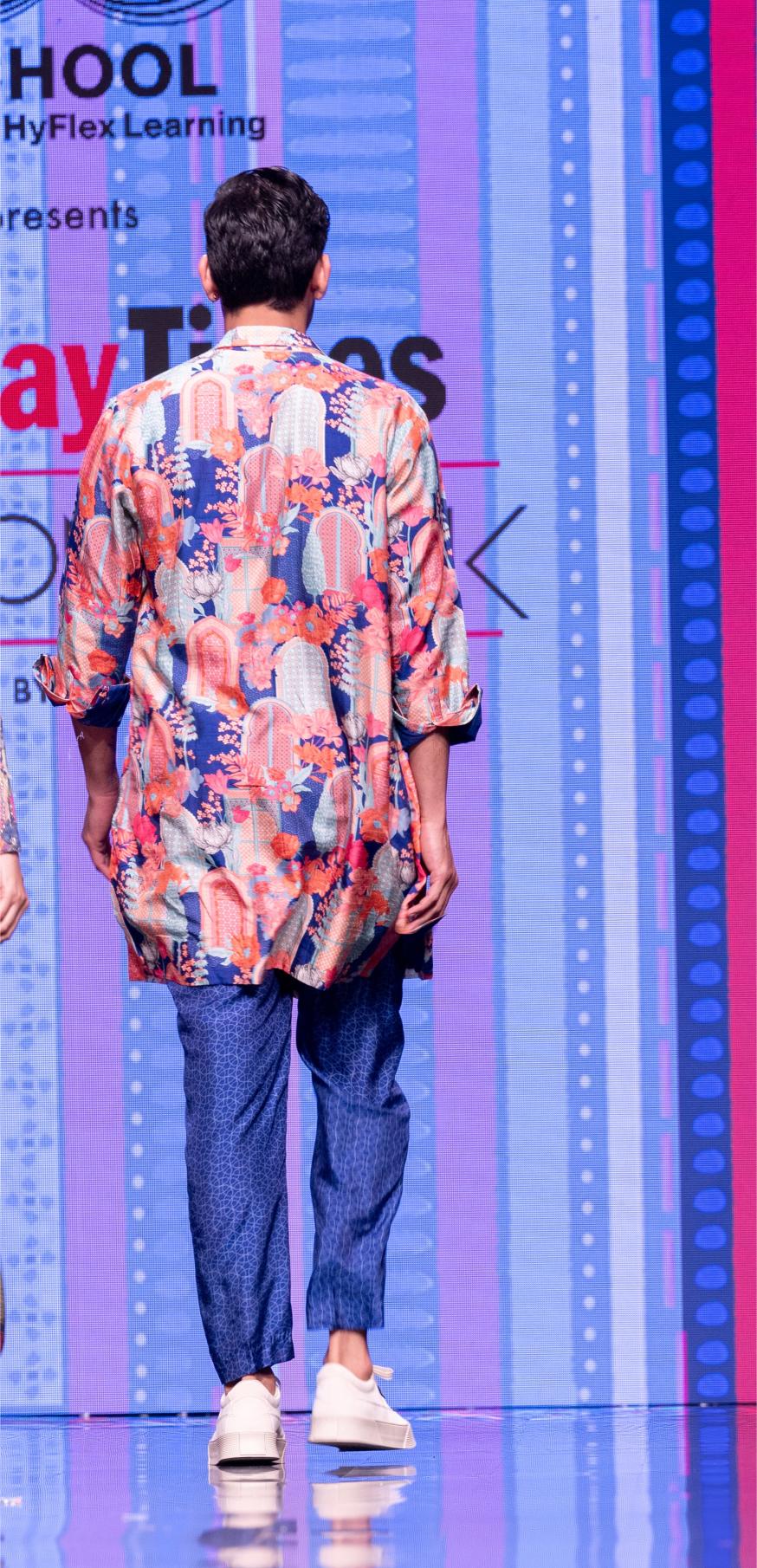 Printed Zipper Kurta Set