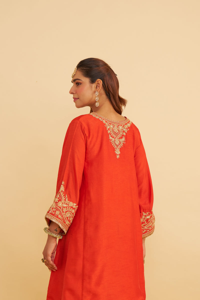 Marwa-Short Chauga With Salwar And Dupatta