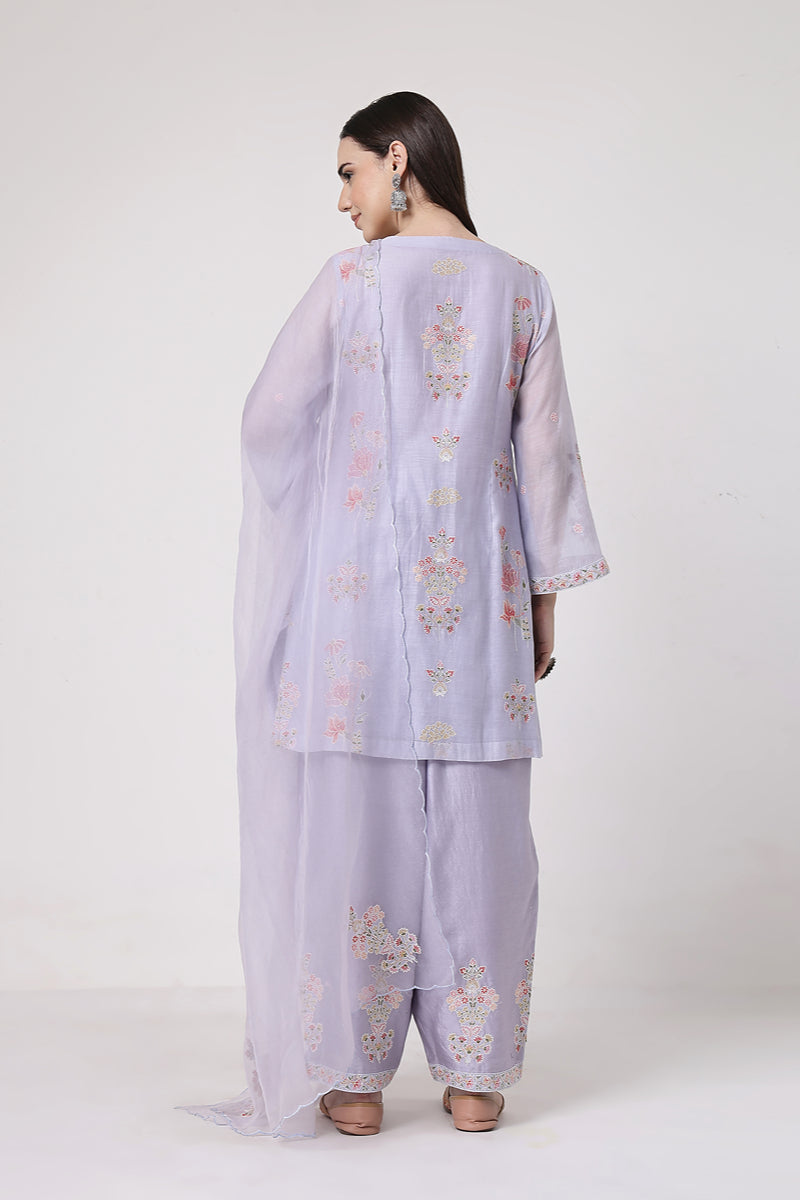 Mauve A-line Suit Set