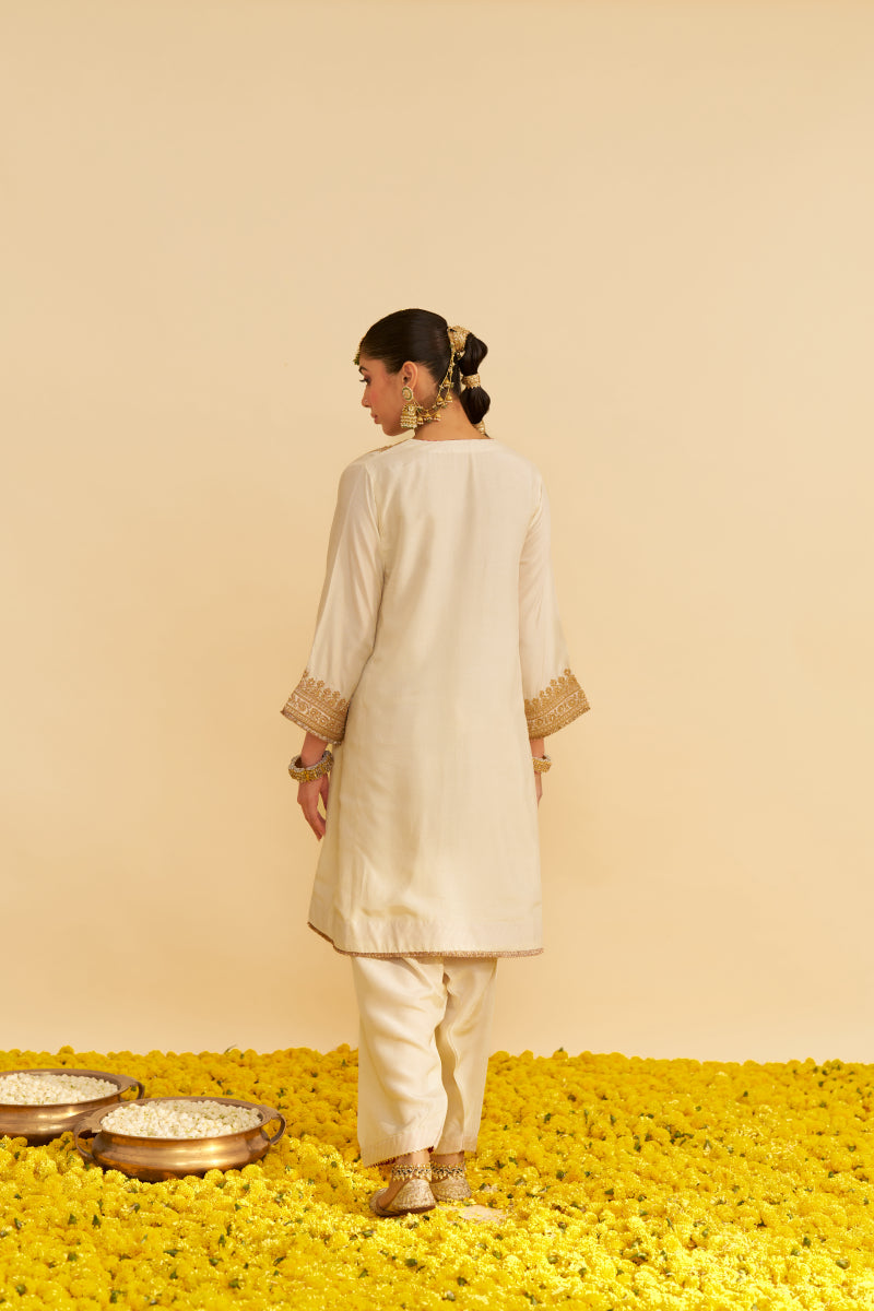 Mehza-Short Chauga With Salwar And Dupatta