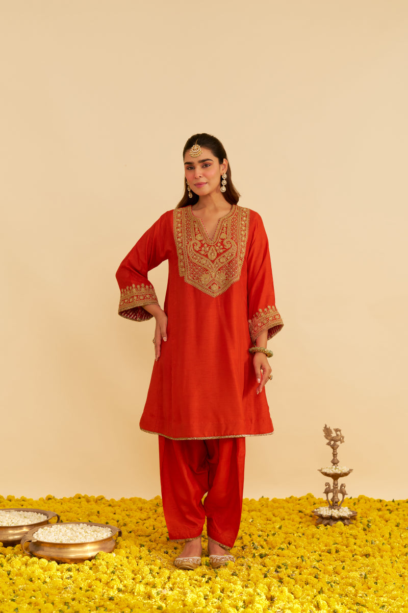 Mehza-Short Chauga With Salwar