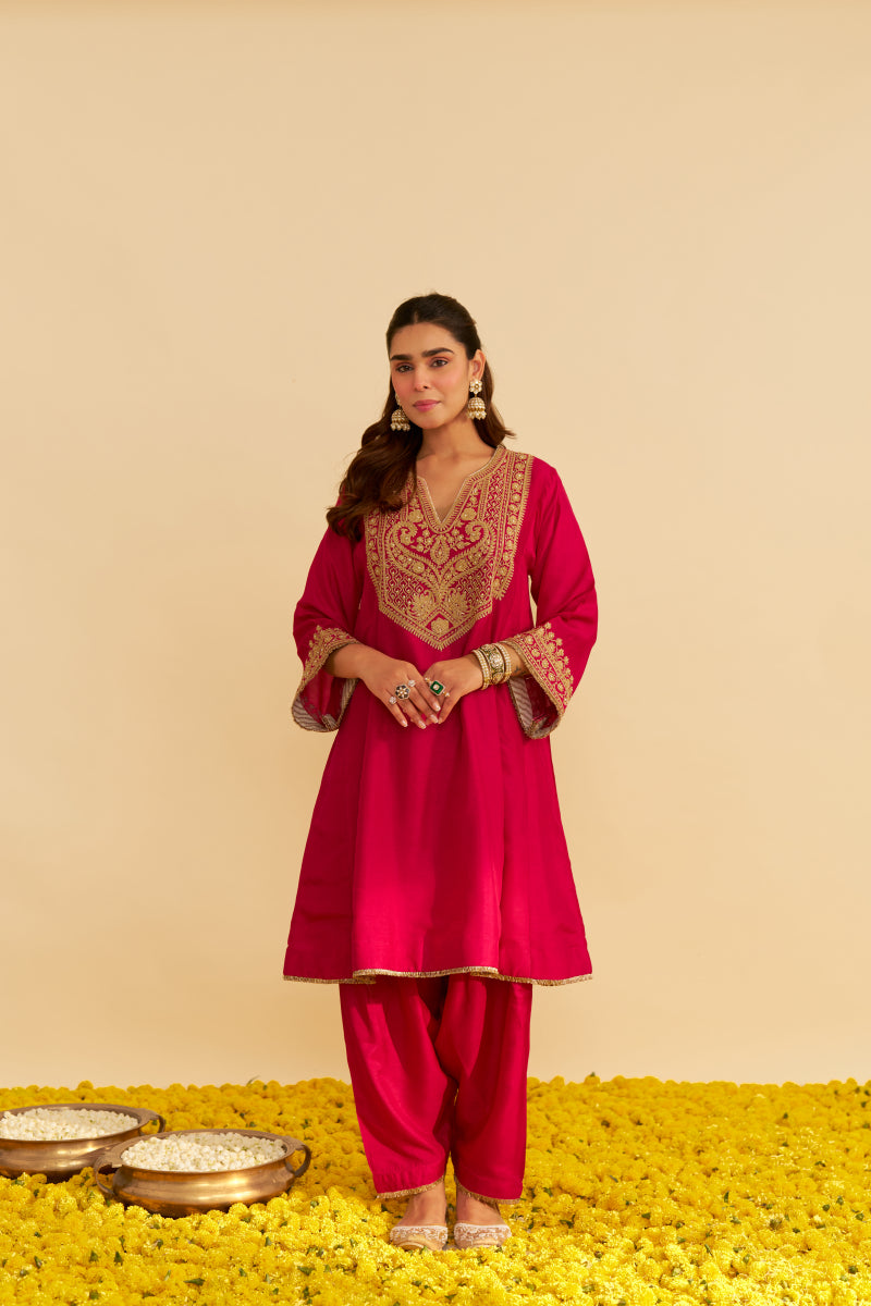 Mehza-Short Chauga With Salwar