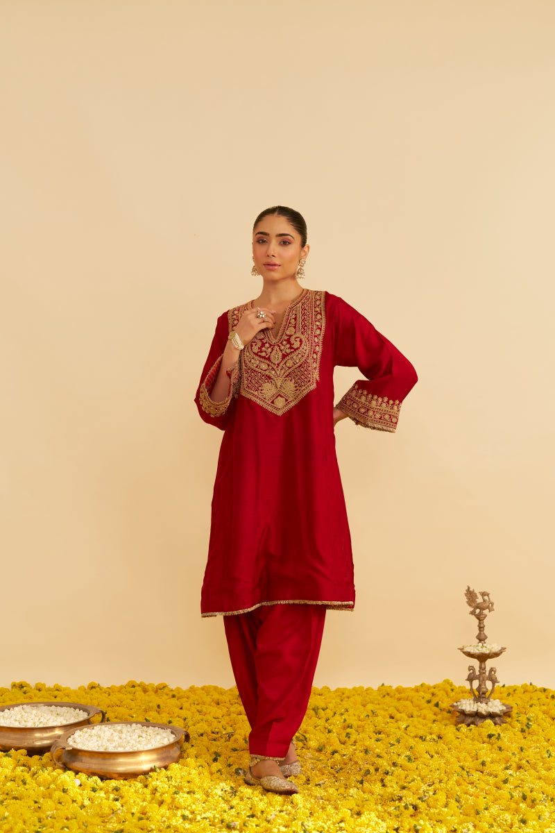 Mehza-Short Chauga With Salwar