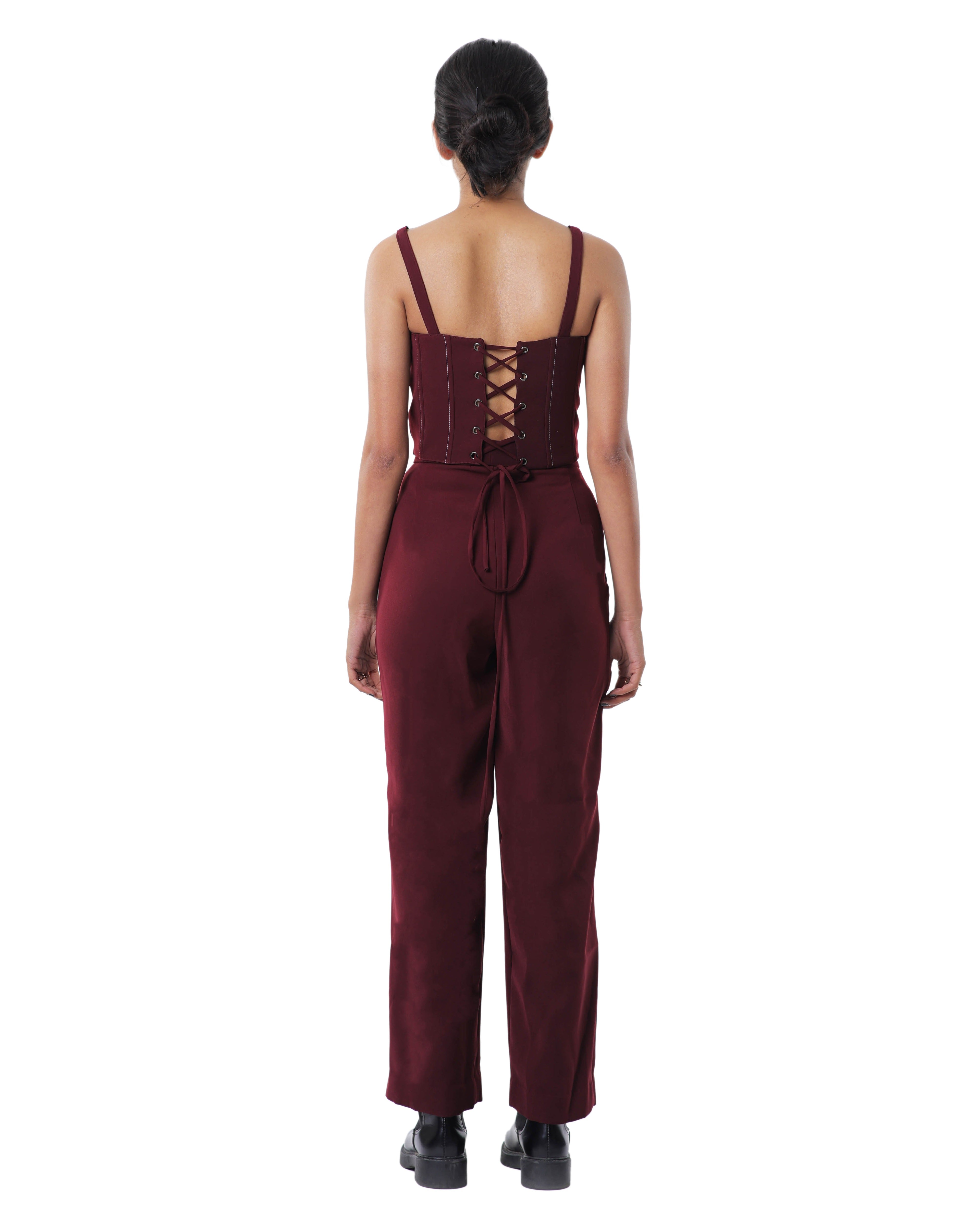 KNOTTY CORSET WITH HIGH WAISTED PANTS