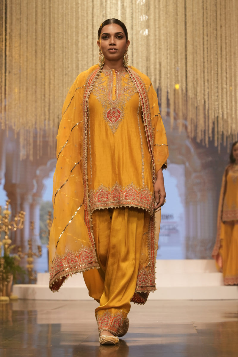 Mirha-Short Kurta with Salwar and Dupatta