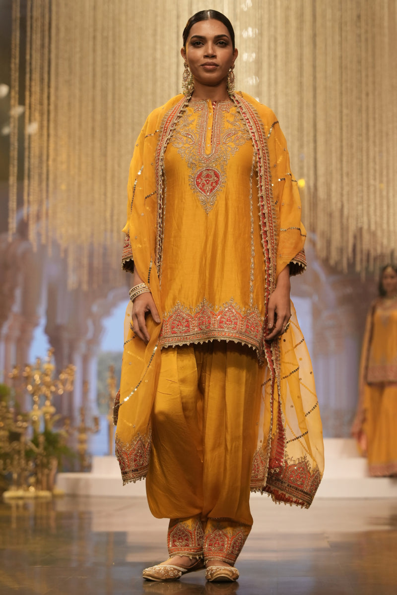 Mirha-Short Kurta with Salwar and Dupatta