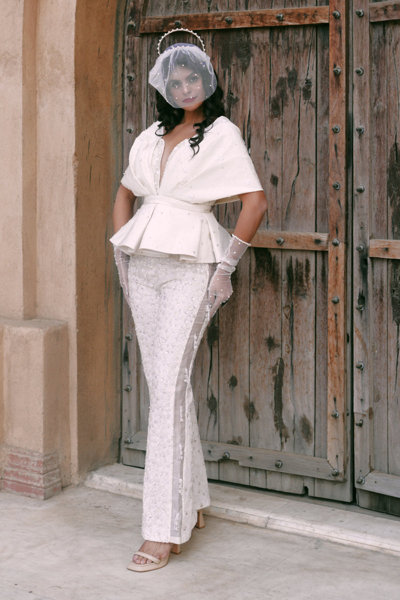 Handworked Co-Ord Set Peplum