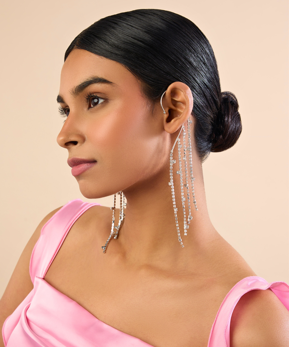 Noir Rhinestone Ear Cuff