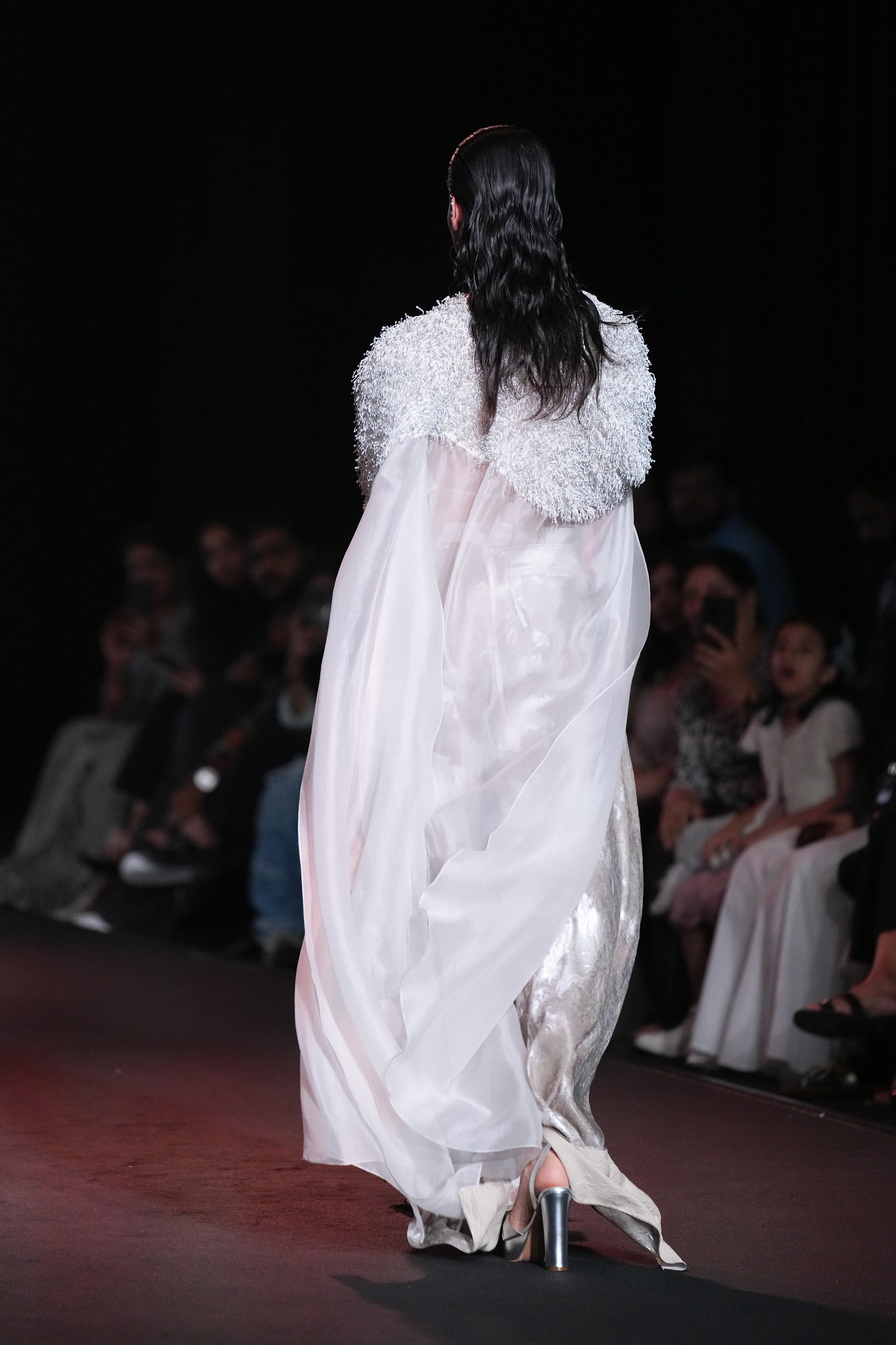 Organza 3D Boning Top With Printed Pants