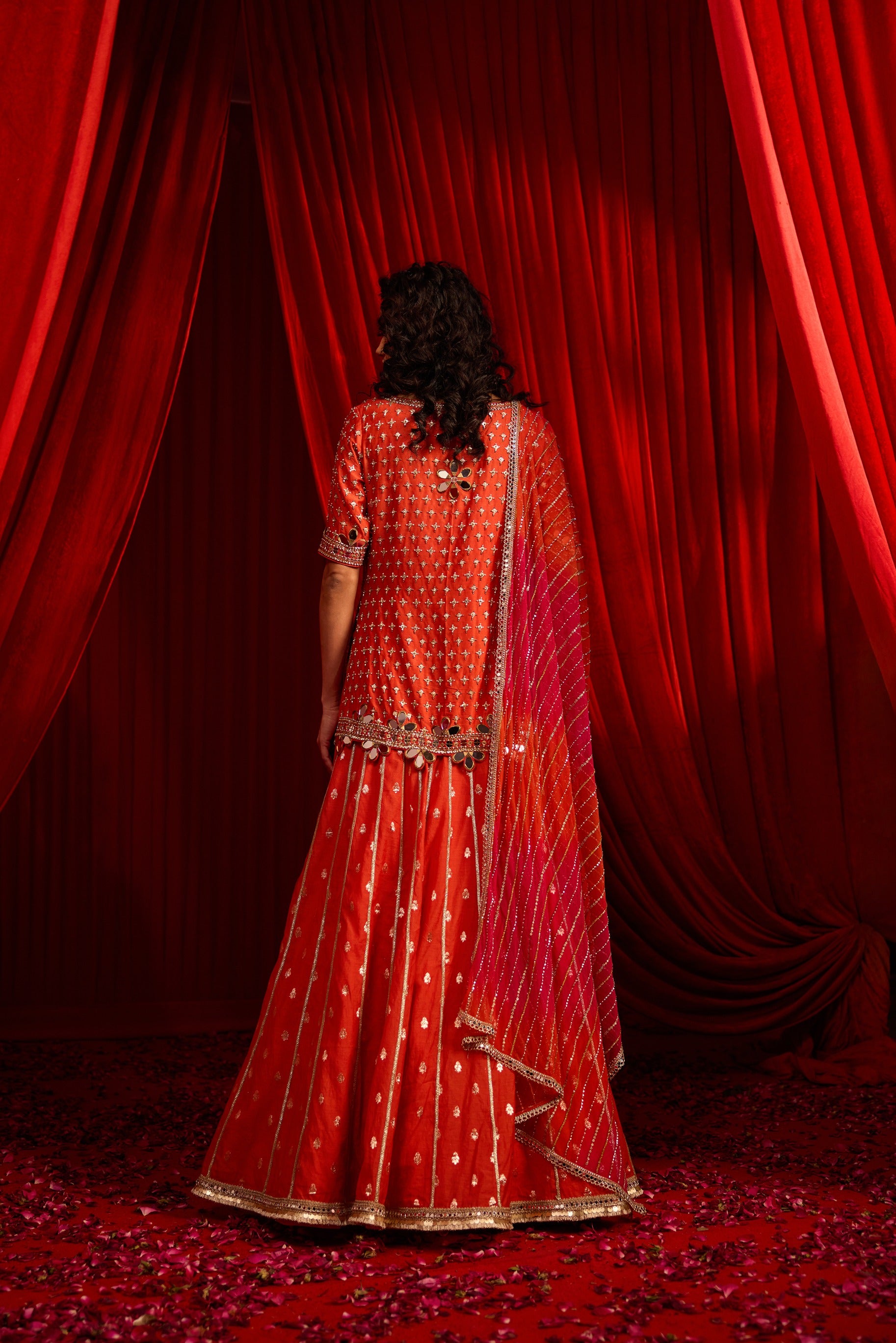 Narangi Anvaya Lehenga Set