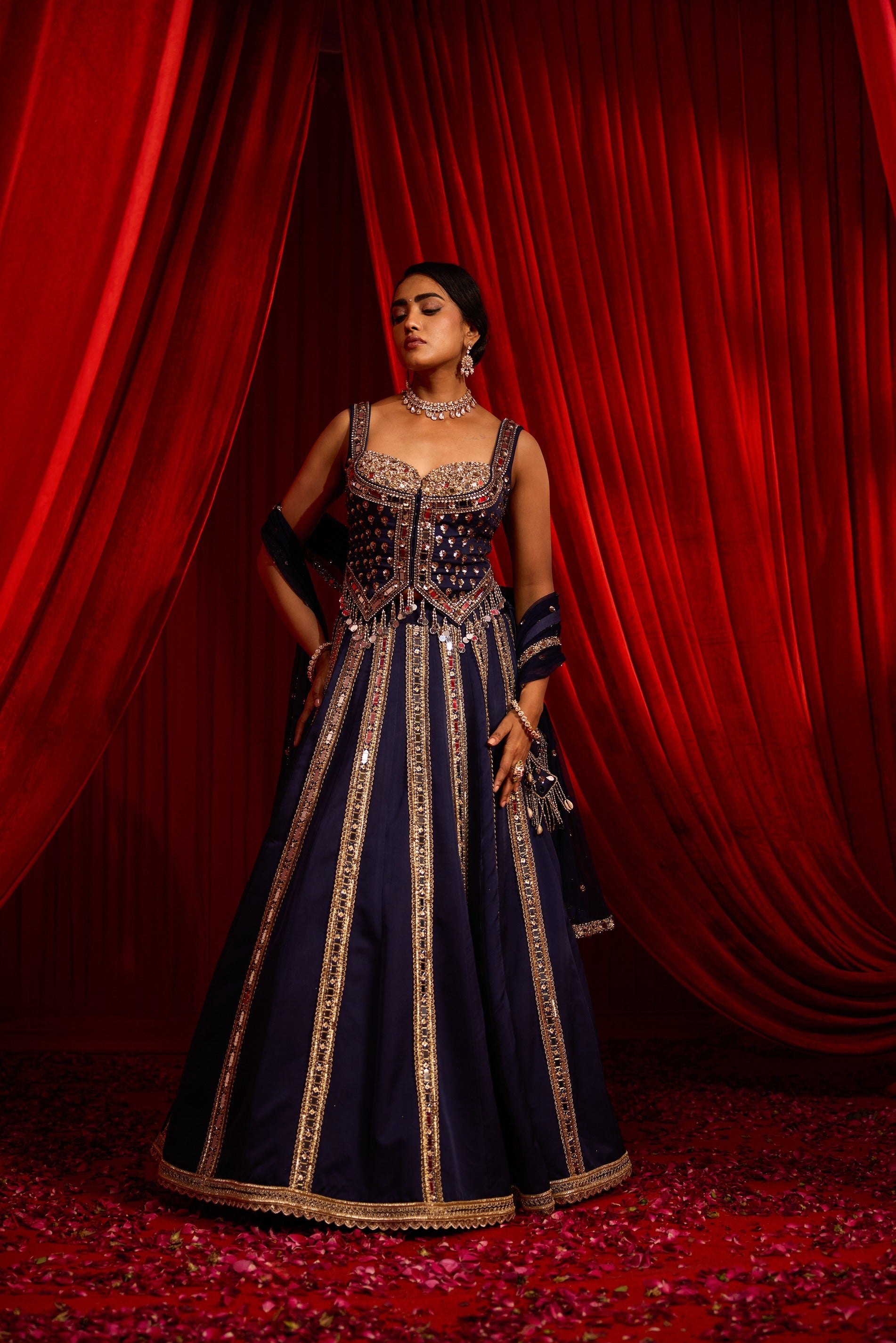 Anvaya Neel Lehenga Set