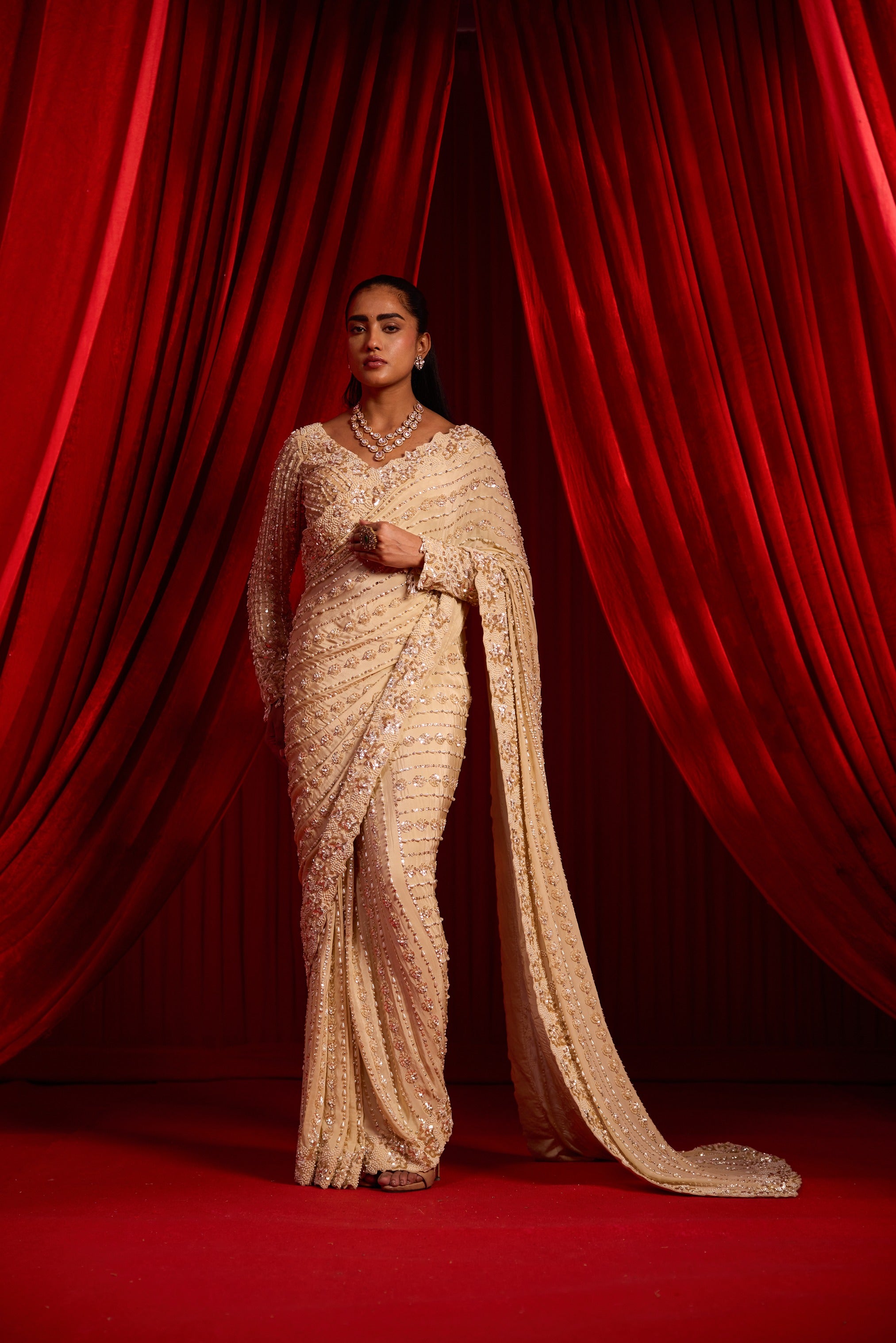 Sunheri Anvaya Saree Set