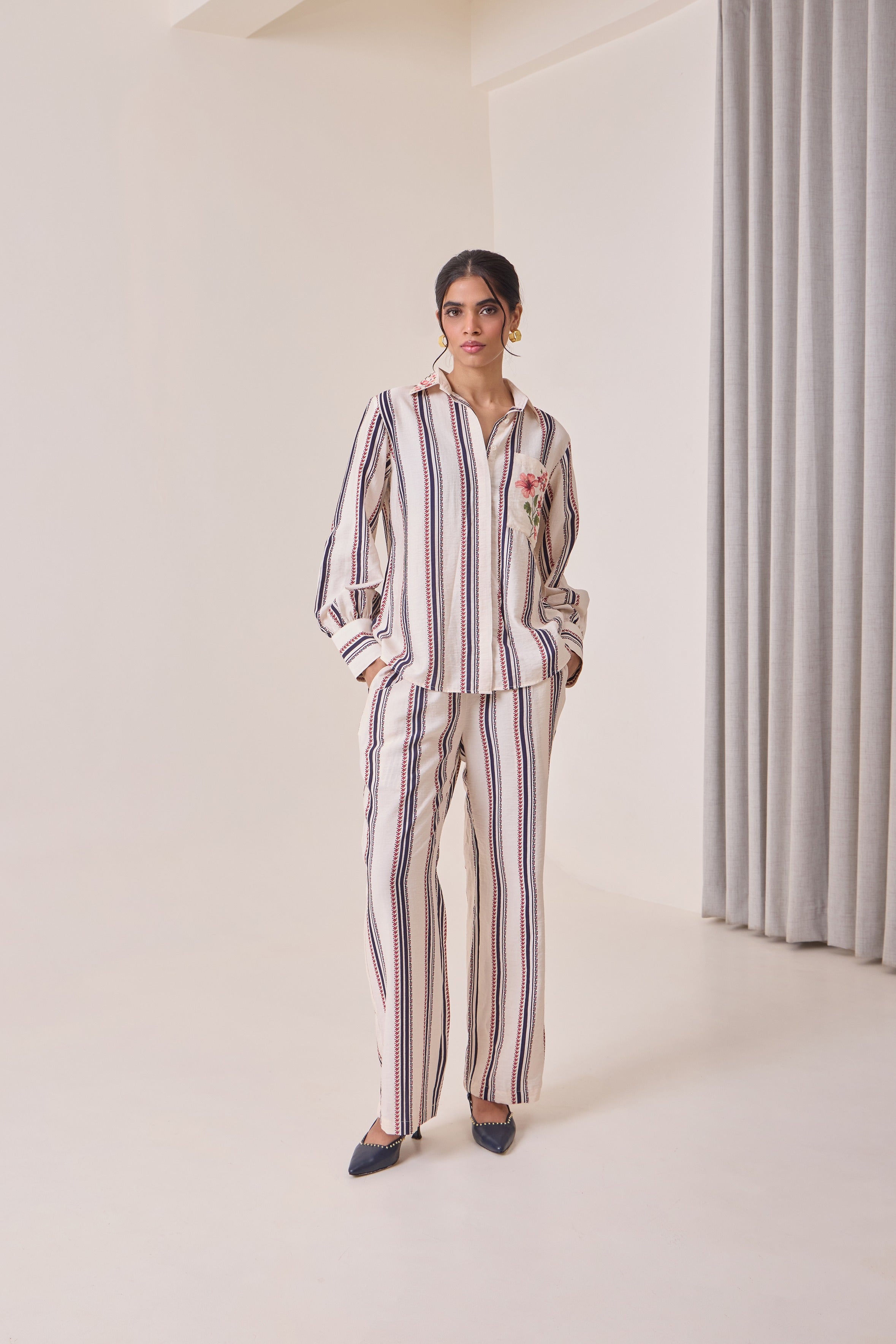 Creme Petal Pocket Shirt