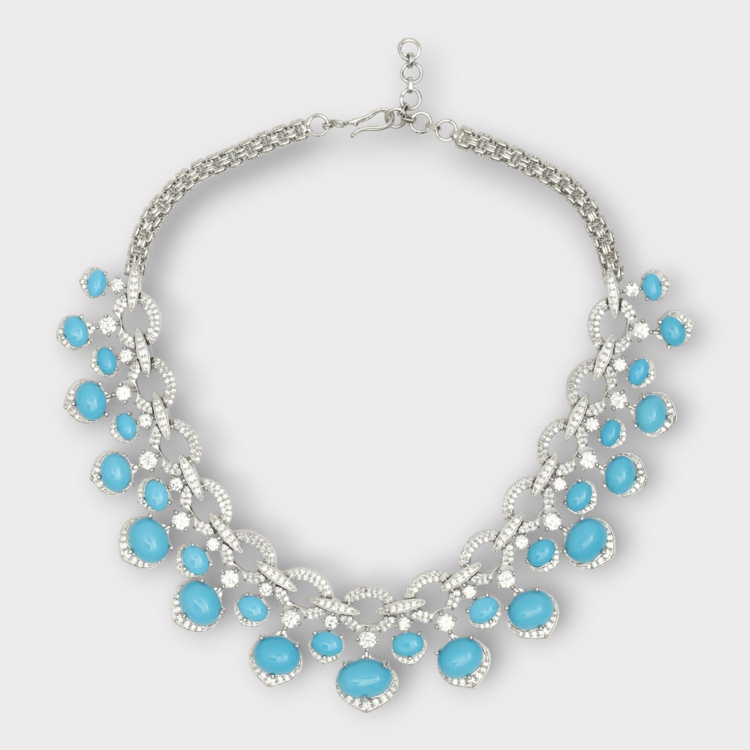 Two Tone Finish Kundan Polki & Green Beaded Choker Necklace Set