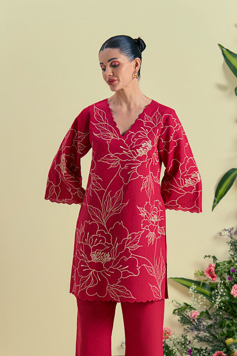 Origani Red Nira Tunic