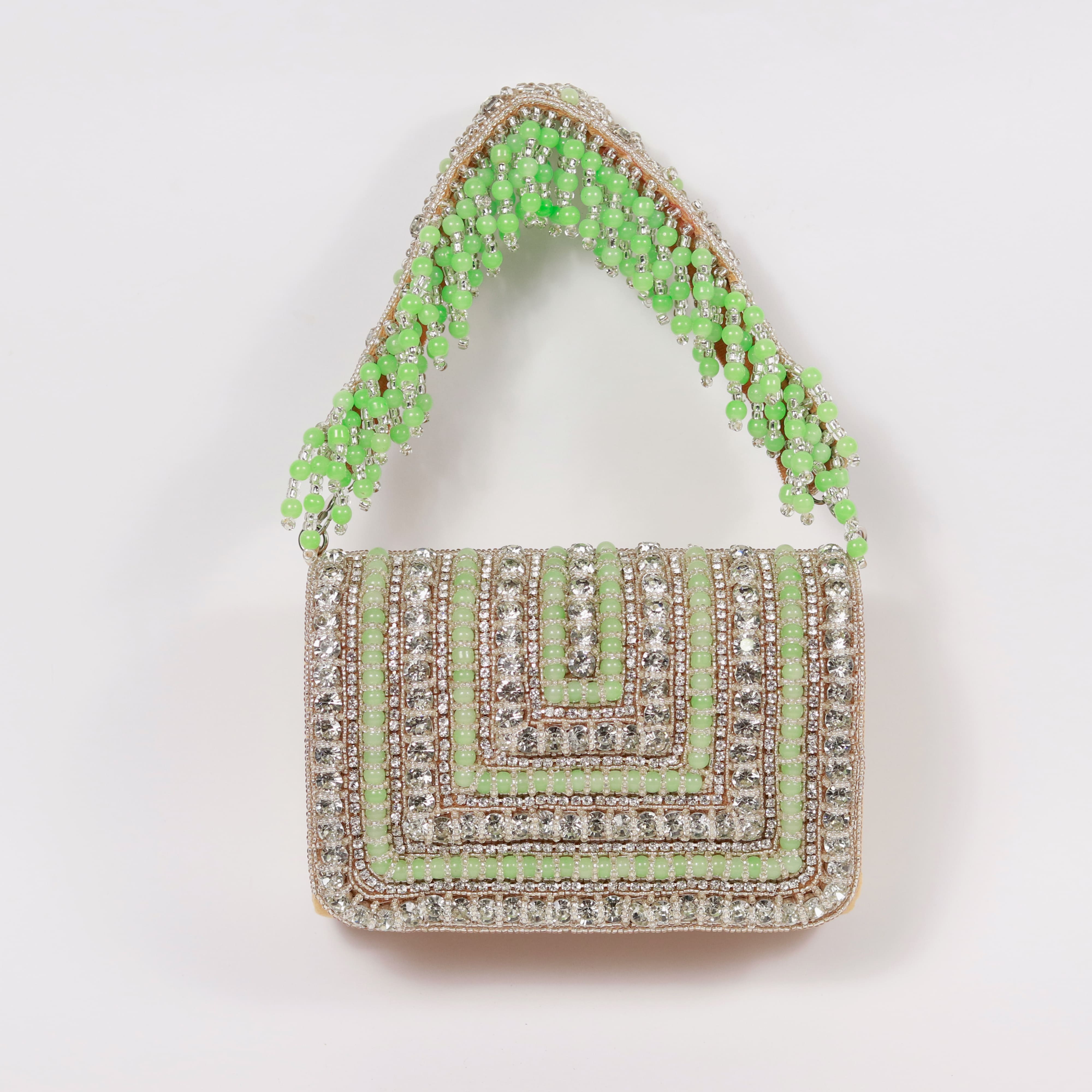 THE TAN CLAN Nysa Embellished Flap over Clutch Bag