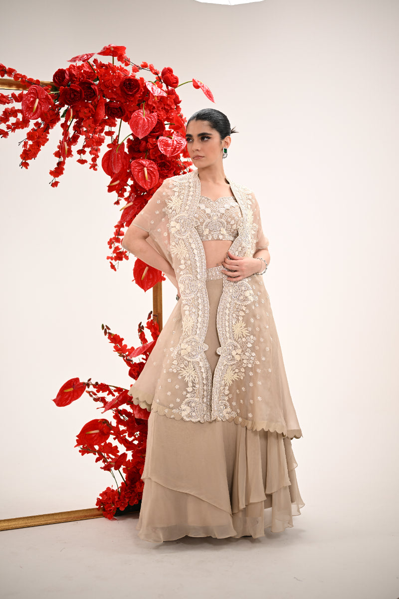 Ivory Elan Lehenga Set