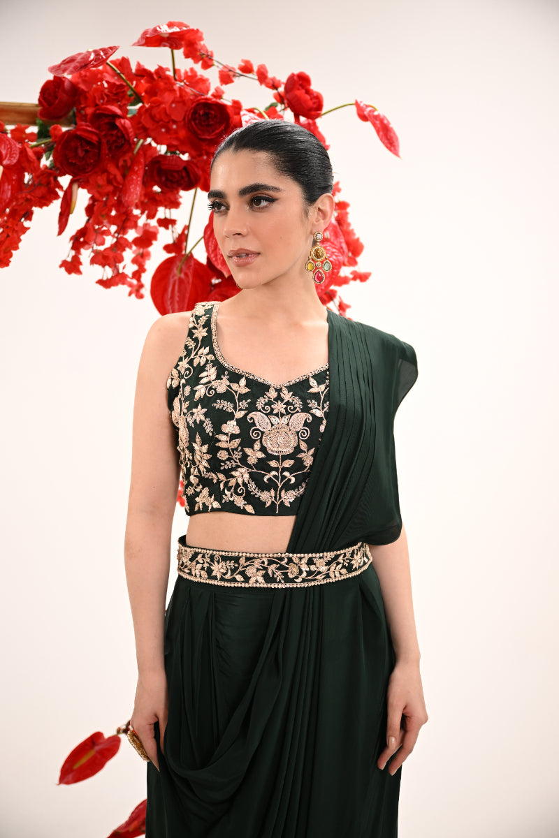 Mystic Moss Saree