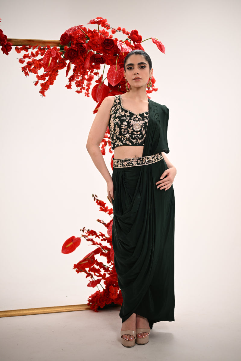 Mystic Moss Saree