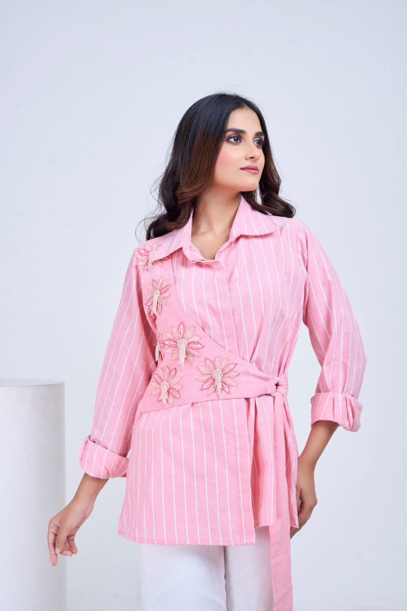 Rosè Wrap Shirt