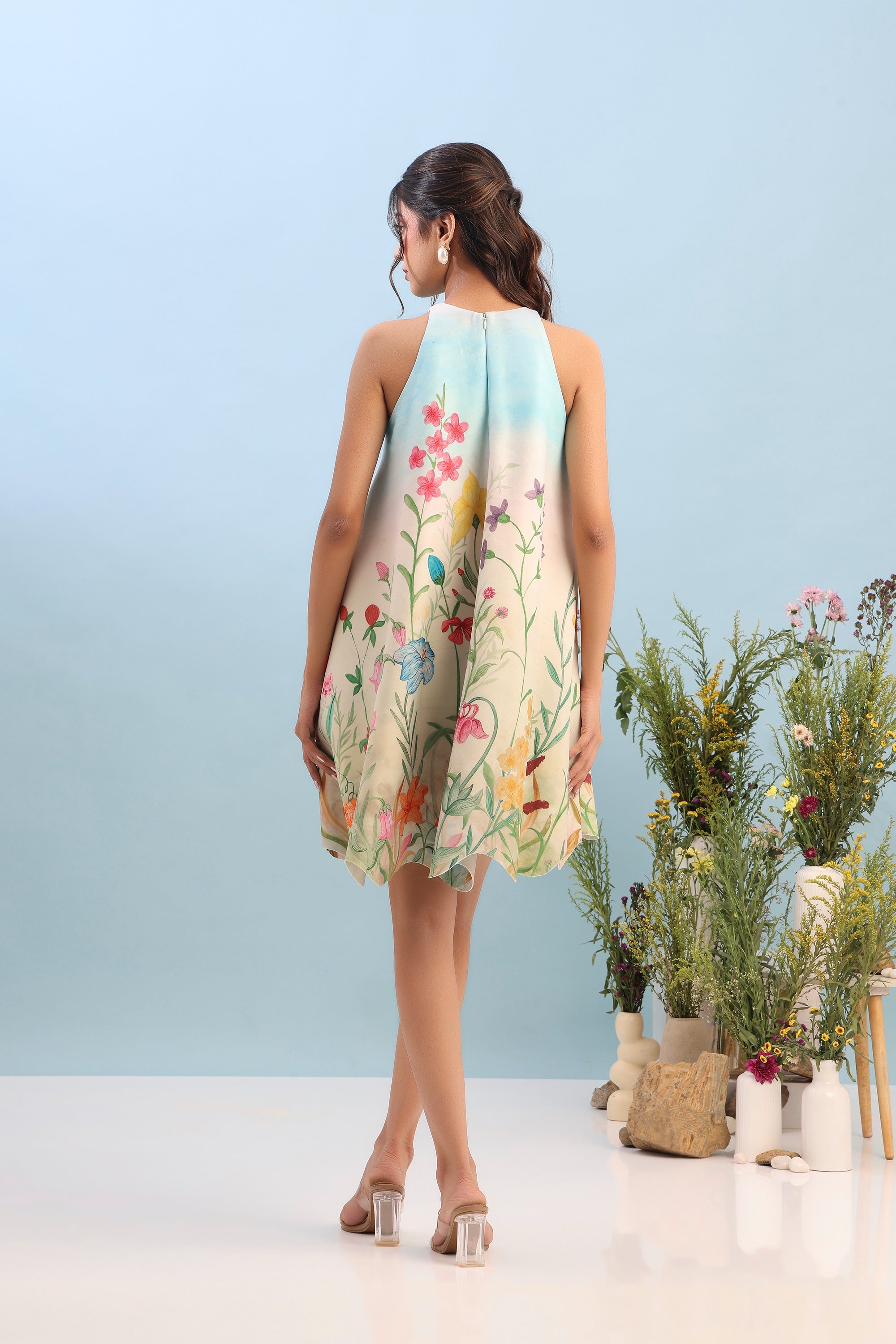 SHORT PRINTED DRESS