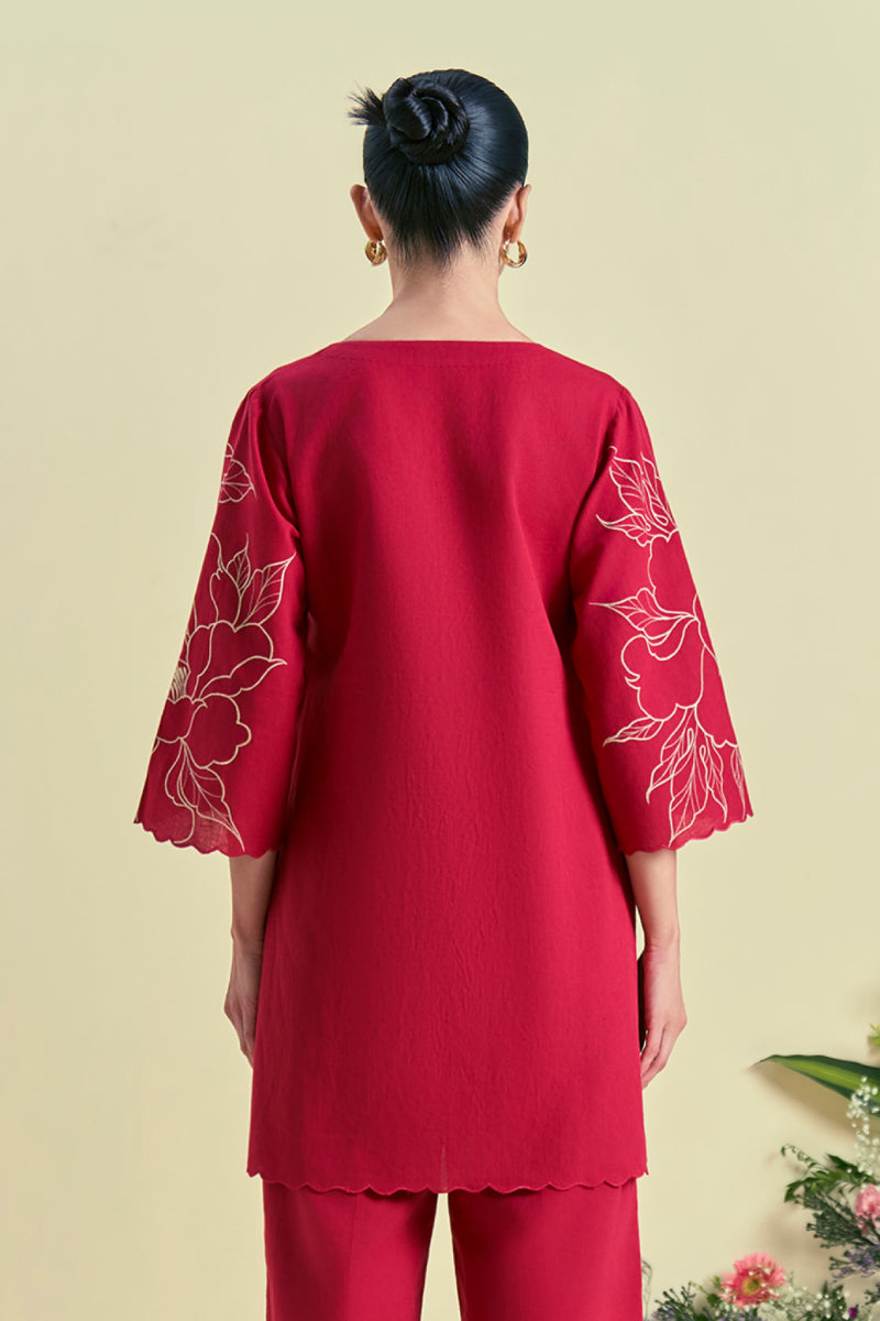 Origani Red Nira Tunic