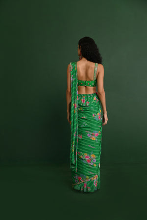 Adele Georgette Drape Saree- back view