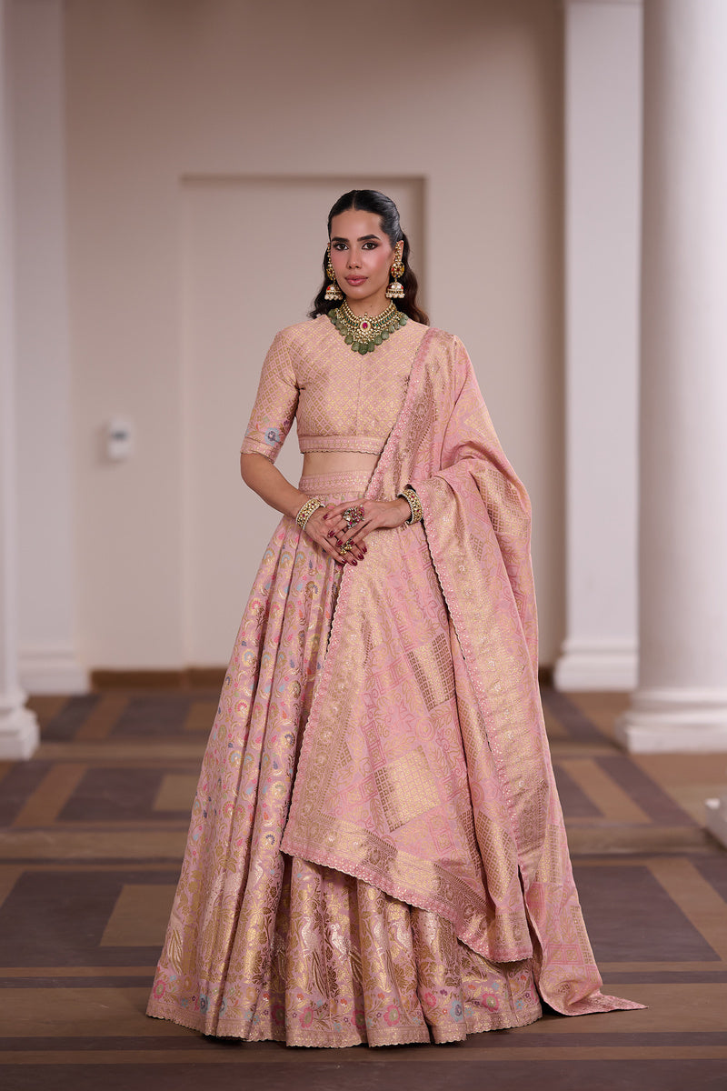 SAFAA PANKHURI RASMALAI BARFI LEHENGA