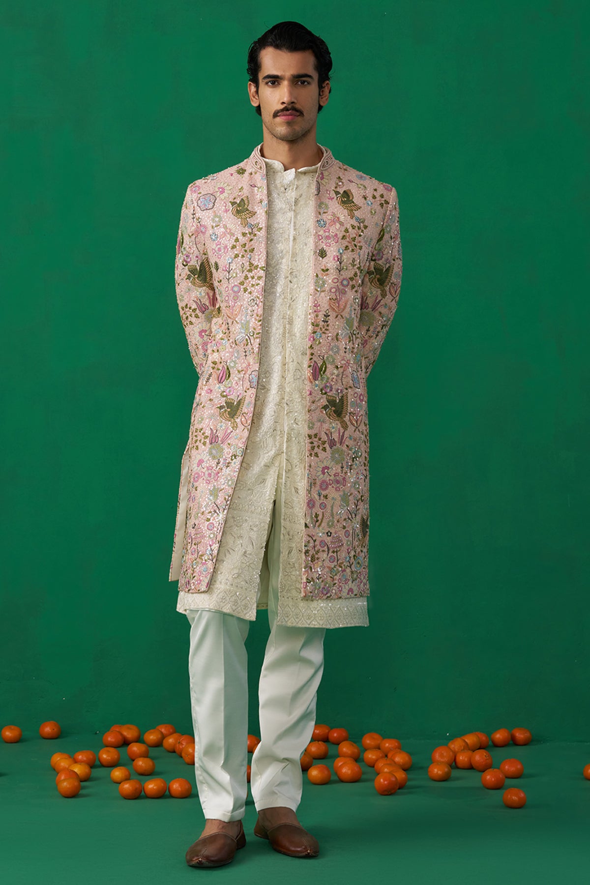 PHOOLPANKH PINK INDOWESTERN SET