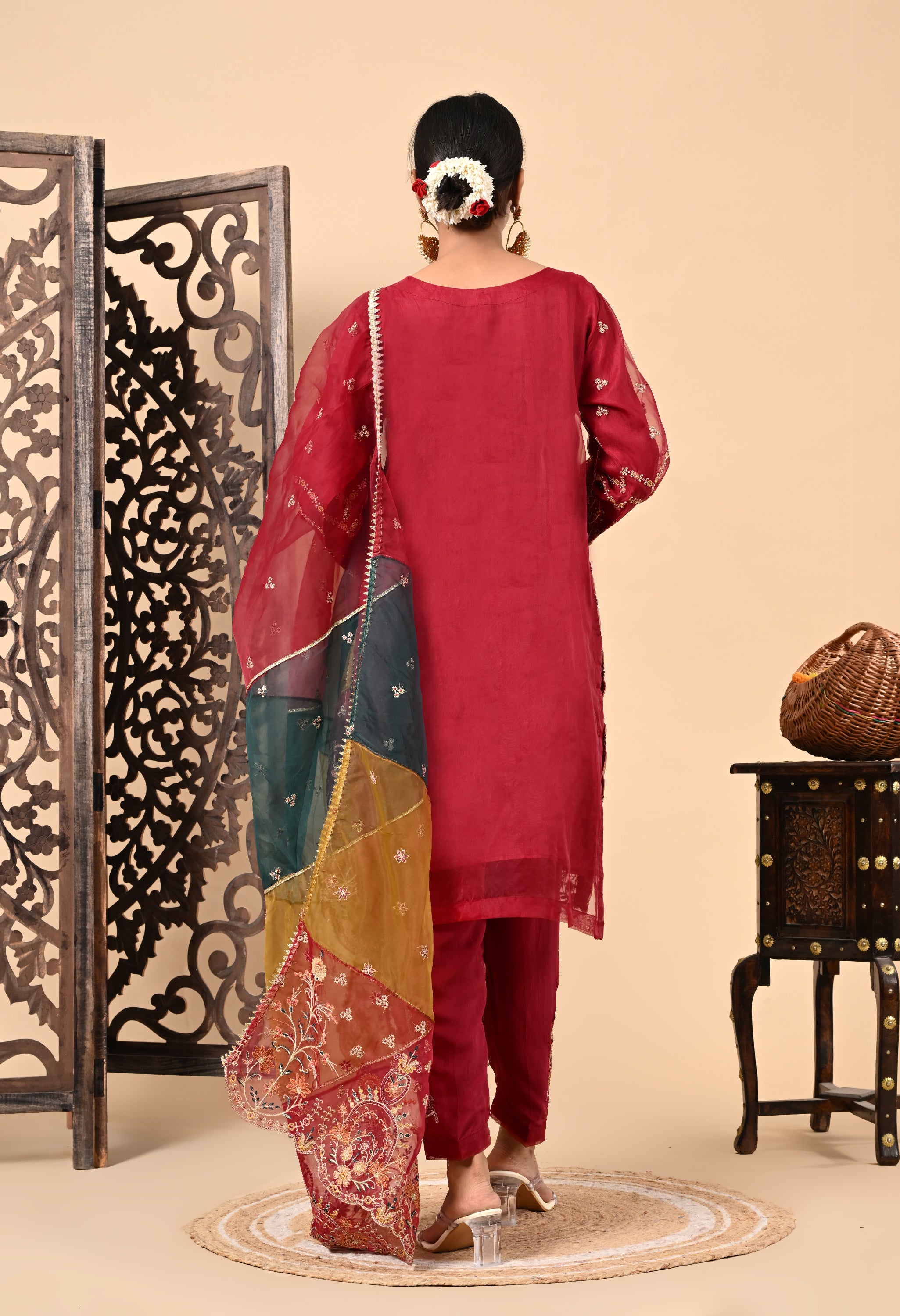 Maroon Kurta Set